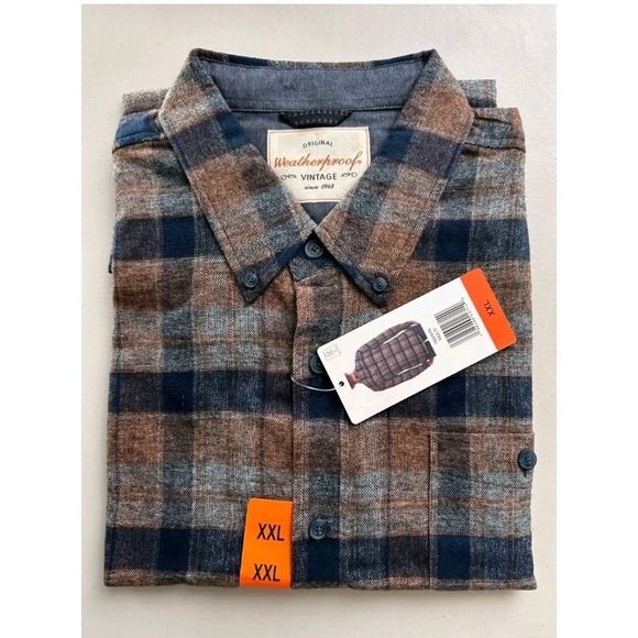 Weatherproof Vintage Men's Flannel Shirt, Multi (Brown), Size XXL - Picture 3 of 6